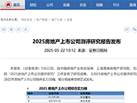 2025房地产上市公司测评研究报告发布